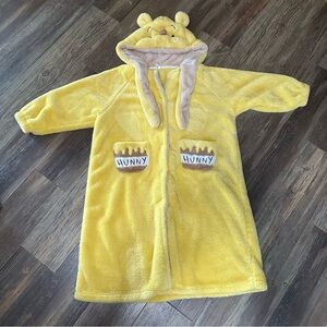 Disney Winnie the Pooh plush yellow robe women's XL soft warm